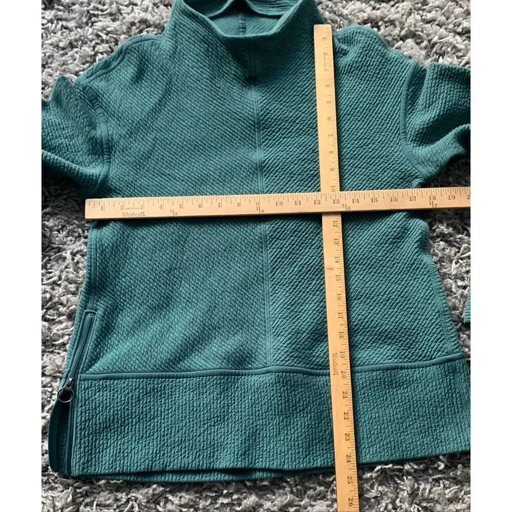 Lululemon On Repeat Mock Neck Green Smoke Long Sleeve TOP Shirt sz M